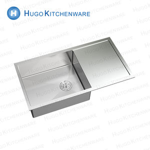 手作りの304ステンレス製キッチンシンク、大型100*44cm、プレート付き - Product Image 4