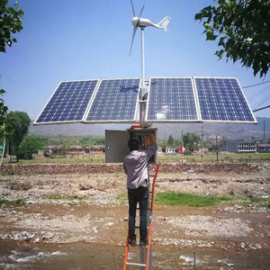 Système de surveillance extérieur intelligent hybride solaire-éolien 80W avec caméra de niveau d'eau et stockage cloud - Product Image 2