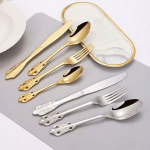 Ensemble de couverts de luxe en acier inoxydable de haute qualité, style royal vintage, cuillère, fourchette, couteau, vaisselle pour les événements festifs - Product Image 4