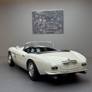 Coche de juguete de colección BMW <span class=keywords><strong>507</strong></span> Convertible Clásico Deportivo de aleación con ruedas de metal fundido, sonido, luces y puertas que se abren, modelo de vehículo de juguete con función de retroceso. - Product Image 6