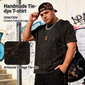 T-shirt Tie Dye Certificati GOTS & OEKO-TEX HuaYi, Magliette da Uomo Casual Oversize OEM ODM, Vendita all'Ingrosso per Distributori - Product Image 1