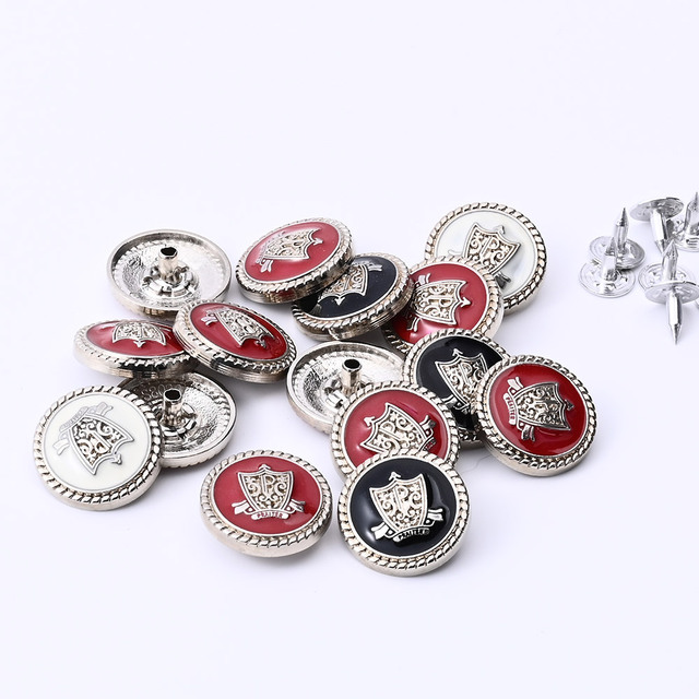 Fancy Alloy Crown Pattern Shank Jeans Button Sewing Button Rivet Hand-stitched Garment Button
