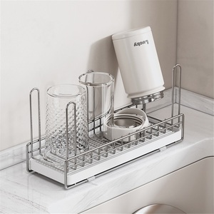 Modern 304 Stainless Steel Wall-Mounted <b>Kitchen</b> <b>Rack</b> for Hotel Use Multifunctional Cup Holder and Tea Cup Storage - Product Image 2