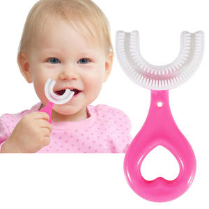 PEGCIZ KidsToothbrush sikat silikon Grade makanan kepala bulu lembut 360 desain pembersih gigi Oral untuk balita anak-anak - Product Image 5