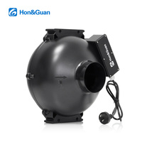 Ventilateur centrifuge en ligne à rotor externe de 100 mm, boîtier en PP, IP67, silencieux, avec coton insonorisant et trous acoustiques