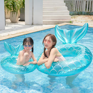 Flotador de Piscina de Verano, Anillo de Natación para Niños, <span class=keywords><strong>Inflable</strong></span>, Semitransparente, con Purpurina Rosa, Anillo de Natación de Sirena con Cola de Pescado, Anillo de Natación para Adultos - Product Image 6