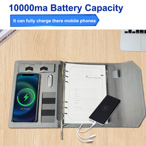 A5 đa chức năng thông minh máy tính xách tay với không dây sạc PU da Bìa Đồng hồ điện ngân hàng điện xoắn ốc ràng buộc trang - Product Image 4