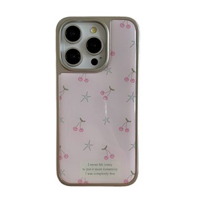 Funda Protectora para iPhone 17 Pro Max 16 15 14 con Diseño de Cereza Rosa y Estrellas, Acabado Brillante y Resina Epoxi - Product Image 5