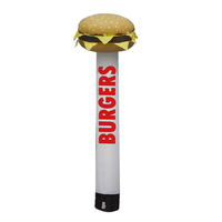 Tube de ciel gonflable Led Lighting Nouveau design Pizza Gonflable Hot Dog Hamburger Danseur d'air à vendre