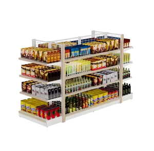 Etiqueta de precio de metal y madera Alambre trasero Góndola Productos Estantes de supermercado Estante de exhibición Feria comercial - Product Image 2