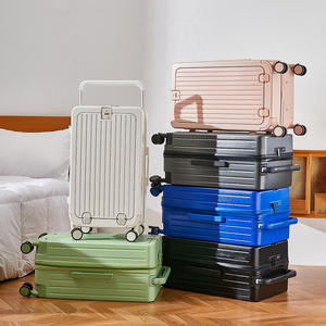 Maleta de Mano Yongsheng de 20 Pulgadas para Mujer, con Candado de Combinación, Abertura Frontal, Portavasos, Color Sólido, Primavera 2024 - Product Image 2