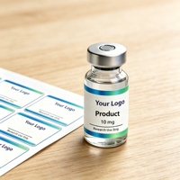 Étiquettes personnalisées pour flacons de peptides, autocollantes, imperméables, avec logo personnalisé, autocollants imperméables pour flacons