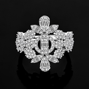 Penjualan paling laris <span class=keywords><strong>Set</strong></span> anting kalung Zircon penuh Dia mempesona baru untuk Aksesori pernikahan pengiring pengantin - Product Image 6