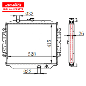 Système de refroidissement automobile, liquide de refroidissement du moteur, <span class=keywords><strong>radiateur</strong></span>, <span class=keywords><strong>radiateur</strong></span> à noyau en aluminium pour ISUZU TFR GAS MT RADIATOR 8970936910 - Product Image 2