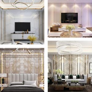 Phong Cách Hiện Đại Thép Không Gỉ Phẳng Dải Tự Dính Gạch Cắt Tường Đồ Nội Thất Tủ Quần Áo Trang Trí Mouldings - Product Image 6