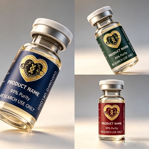 Etiquetas personalizadas para botellas de péptidos biotecnológicos de 3ml/5ml, pegatinas bioseguras con cajas individuales a juego para viales. - Product Image 3