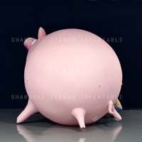 Dessin animé de gros cochon gonflable personnalisé dessin animé animal gonflable de cochon rose gonflable pour la publicité ou la décoration ou les événements
