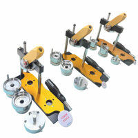 Kit de fabrication de porte-clés miroir industriels de 58 mm, presse à boutons ronds professionnelle avec 100 pièces de matériaux magnétiques pour le bricolage