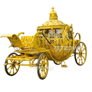 48V Battery Electric Royal Pumpkin Carriage Elegant Cart for Wedding Event Decoration Display - Product Image 2