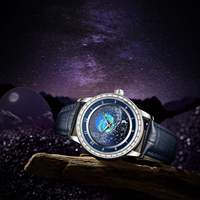 Forsining 8281 Neueste Benutzerdefinierte Logo-Uhren Sternenhimmel-Qualität Leuchtende Automatische Mechanische Uhr für Herren