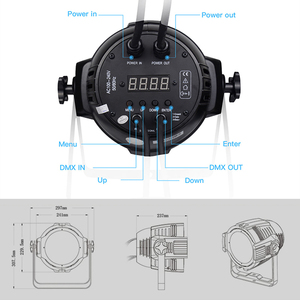 Lớn cái môi đầy đủ màu sắc chuyên nghiệp ánh sáng sân khấu 24x8W RGBW 4 trong 1 mệnh ánh sáng 200W Wedding party ánh sáng LPC2408-H - Product Image 3