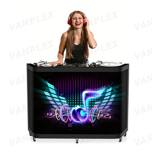 Cabina de DJ Portátil con Pantalla LED Curva para Actuaciones en Escenario, Eventos Musicales y Conciertos - Product Image 2