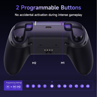 Contrôleur de jeu EasySMX X05 Pro avec déclencheur Hall à deux étages, manette de jeu PC avec manettes à effet Hall, 2 boutons programmables
