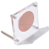 Support de présentation carré en acrylique transparent pour pièces de monnaie, à assembler par vis, support de pièce unique, cadre de présentation de médaille pour collection, personnalisable