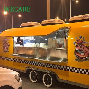 WECARE Personnaliser Rue Mobile Cuisine Café Bar Restaurant Restauration Remorque Restauration Rapide Voiture BBQ <span class=keywords><strong>Pizza</strong></span> Camion Alimentaire avec Four - Product Image 4