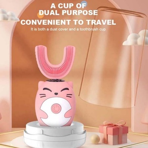 Cepillo de Dientes Sónico Recargable para Niños, de Silicona en Forma de U, con Cerdas Suaves, Carga Inalámbrica USB, Eléctrico para Niños - Product Image 5