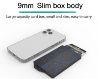 Dompet Kartu Kredit Multifungsi Anti-RFID Minimalis Pria Berbahan Serat Karbon Aluminium Tempa Berkualitas Tinggi CardHoda 6
