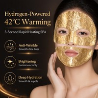 Masque chauffant Collagen Bomb 42 ℃   Masque auto-chauffant hydratant et éclaircissant anti-âge à la feuille d'or, fournisseur en gros OEM sous marque privée