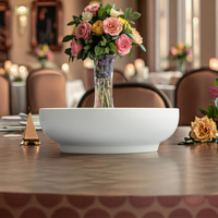 Vente en gros de grands bols à soupe en céramique blanche, assiettes profondes, bols à salade en porcelaine, bols à pâtes, vaisselle pour restaurants et hôtels