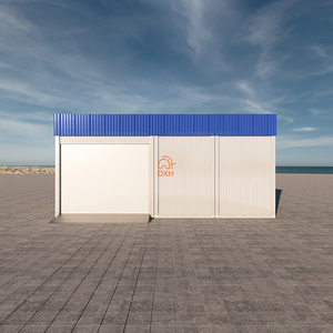 Maison conteneur modulaire pliable et étanche avec porte à volet roulant, utilisée comme <span class=keywords><strong>garage</strong></span> extérieur pour voiture ou local de stockage - Product Image 4