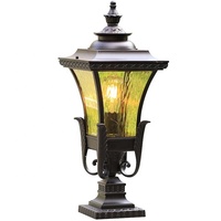 Nouvelle lumière de porte d'énergie de haute qualité étanche pilier solaire extérieur extérieur jardin clôture poteau lumières lampe