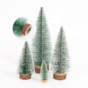 Custom <b>Mini</b> 7 Sizes Artificial Bottle Brush Christmas Trees for <b>Table</b> Decor and Promotional Gifts - Product Image 1