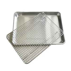 Private Label Rectangular Biscuits Cookies Cake Stainless Steel Food Baking Wire Bakery Cooling Rack