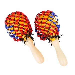Percussions Orff, filet de perles colorées, marteau à sable et tambourin à main pour l'éducation préscolaire - Product Image 1