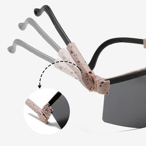 Sıcak satmak trend moda özel büyük çerçevesiz çukur Logo ile çocuklar için güneş gözlüğü gençlik kız erkek güneş gözlüğü - Product Image 4