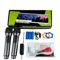 Système de microphone sans fil karaoké 2 canaux de haute qualité 2,4 G, microphone dynamique pour chant, scène, KTV, église