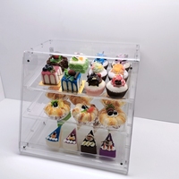 Présentoir de nourriture en acrylique transparent de marque chinoise à 3 couches économique et exquis, présentoirs de tasse de buffet et de gâteau