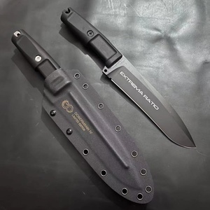 มีดต่อสู้คุณภาพสูง Dobbin Hound Pinscher ใบมีดสแตนเลสทรง Drop Point ด้ามพลาสติก พร้อมปลอกมีด สำหรับ DIY OEM - Product Image 1