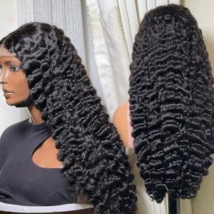 250% Dichte Hochwertige Rohe Indische Haarperücke Großhandel 5x5 Lace Closure Echthaarperücke 13x4 HD Lace Frontal Burmesische Lockenperücke - Product Image 5