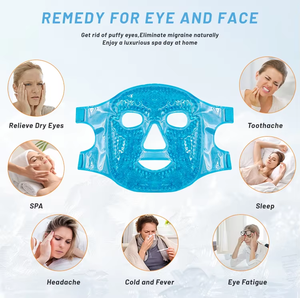 Cold Cooling Face Compress with Ice Gel Beads Pain Relief Face Mask-Hot & Cold <b>Packs</b> - Product Image 5