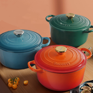 3 Pieces High Grade <strong>Kitchenware</strong> Enamel Cast Iron <strong>Cookware</strong> <strong>Set</strong> - Product Image 2