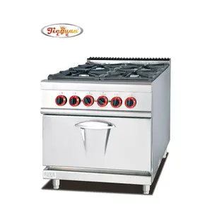 Estufa vertical de acero inoxidable para cocina, horno eléctrico con cuatro quemadores para cocina de arcilla
