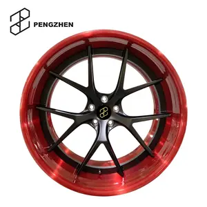 Pengzhen diskon besar harga pabrik kustom pelek roda dalam piring 18 inci 5x114.3 untuk dijual pelek 18 inci merah dan hitam untuk Toyota