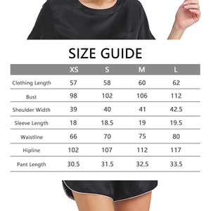 Set di 2 Camicie <span class=keywords><strong>da</strong></span> <span class=keywords><strong>Notte</strong></span> per Donna in 100% Seta di Gelso, Vita Elastica, <span class=keywords><strong>Maniche</strong></span> <span class=keywords><strong>Corte</strong></span> con <span class=keywords><strong>Bottoni</strong></span>, Tessuto Satinato Morbido e Liscio per Uso Domestico - Product Image 5