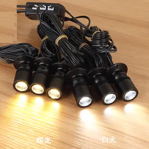 Mini luces LED empotradas de 1W, lámpara de techo regulable, empotrada en negro, plata, blanco, para armario