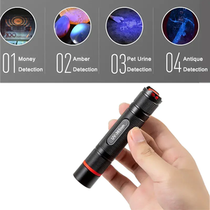 Linterna UV de Luz Negra WOSEN 365nm, Mini Linterna UV Recargable por USB, de Aleación de Aluminio, Portátil, para Detección de Orina de Mascotas - Product Image 3